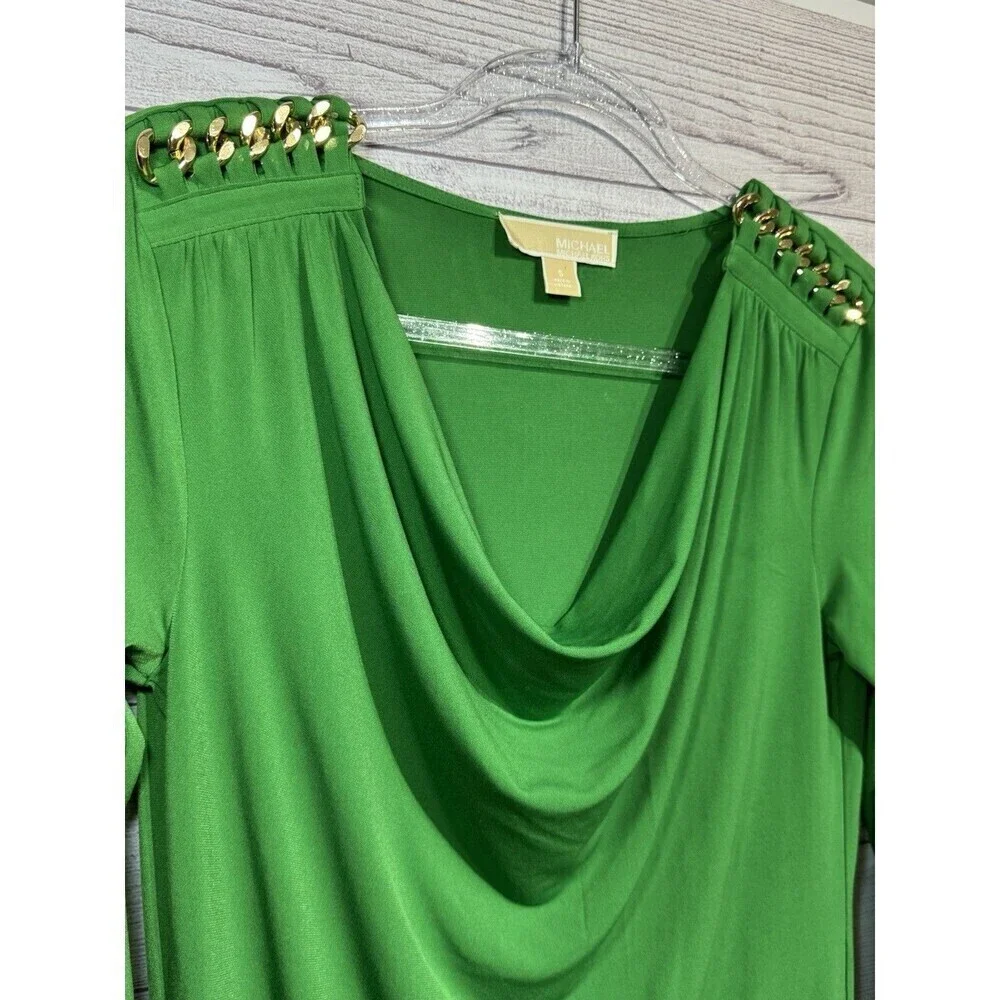 Michael Kors Kelly Green Midi Dress SIZE SMALL